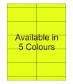 4.25" x 2" Fluorescent  Labels - Neon Bright Matte Paper with Permanent Adhesive, Available in 5 Colours