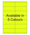4.25" x 1.5" Fluorescent  Labels - Neon Bright Matte Paper with Permanent Adhesive, Available in 5 Colours