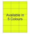 2.833" x 2" Fluorescent  Labels - Neon Bright Matte Paper with Permanent Adhesive, Available in 5 Colours