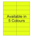 4.25" x 1.375" Fluorescent  Labels - Neon Bright Matte Paper with Permanent Adhesive, Available in 5 Colours