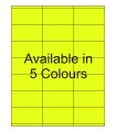 2.833" x 1.5" Fluorescent  Labels - Neon Bright Matte Paper with Permanent Adhesive, Available in 5 Colours