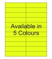 4.25" x 1" Fluorescent  Labels - Neon Bright Matte Paper with Permanent Adhesive, Available in 5 Colours