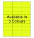 2.833" x 1" Fluorescent label template. Available in 5 colours.