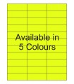2.833" x 1" Fluorescent  Labels - Neon Bright Matte Paper with Permanent Adhesive, Available in 5 Colours