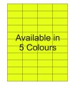 2.125" x 1" Fluorescent  Labels - Neon Bright Matte Paper with Permanent Adhesive, Available in 5 Colours