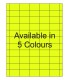 1.5" x 1" Fluorescent label template. Available in 5 colours.