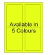 3.5" x 5" Fluorescent label template. Available in 5 colours.