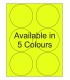 3.5" Fluorescent label template. Available in 5 colours.