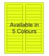 3.4375 x 0.67" Fluorescent label template. Available in 5 colours.