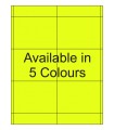 4" x 3" Fluorescent  Labels - Neon Bright Matte Paper with Permanent Adhesive, Available in 5 Colours