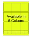 2.75" x 2.75" Fluorescent Square Labels - Neon Bright Matte Paper with Permanent Adhesive, Available in 5 Colours