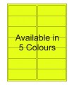 4" x 1.5" Fluorescent  Labels - Neon Bright Matte Paper with Permanent Adhesive, Available in 5 Colours