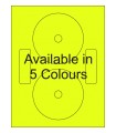 4.625" with 17 mm hole Fluorescent CD/DVD Labels - Neon Bright Matte Paper with Permanent Adhesive, Available in 5 Colours
