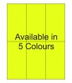2.833" x 5.5" Fluorescent  Labels - Neon Bright Matte Paper with Permanent Adhesive, Available in 5 Colours