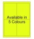 4" x 5" Fluorescent label template. Available in 5 colours.