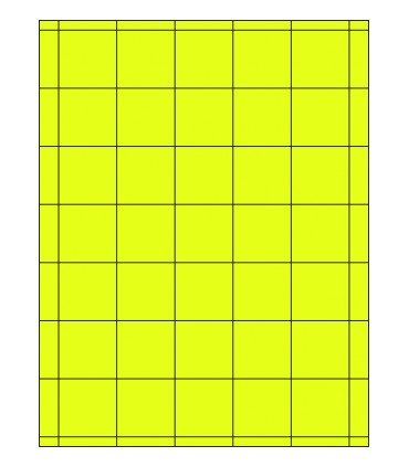 1.5" x 1.5" Fluorescent label template - Yellow