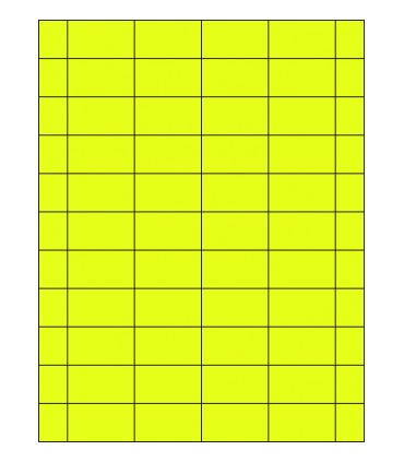 1.75" x 1" Fluorescent label template - Yellow