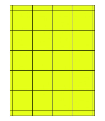 2" x 2" Fluorescent label template - Yellow