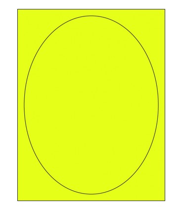 7.7361" x 10.2361" Fluorescent label template - Yellow
