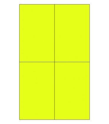 4.25" x 7" Fluorescent label template - Yellow
