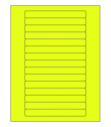5.813" x 0.688" Fluorescent label template - Yellow