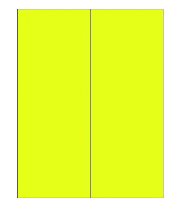 4.25" x 11" Fluorescent label template - Yellow
