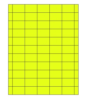 1.5" x 1" Fluorescent label template - Yellow