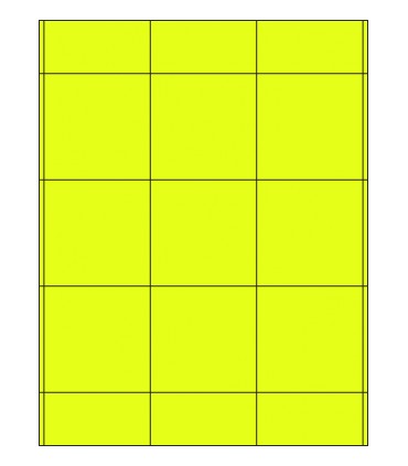 2.75" x 2.75" Fluorescent label template - Yellow