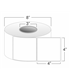 4" x 4" Standard Thermal Transfer Labels on 3" Core, Perforations, Wound Out, Permanent Adhesive