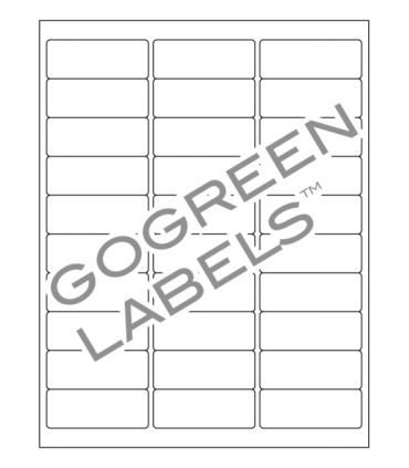 2.625" x 1" GoGreen label template.