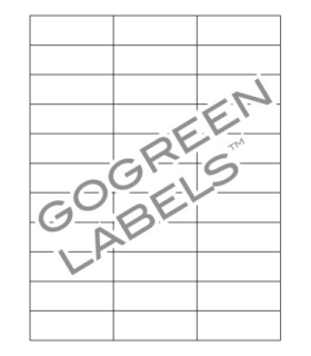 2.833" x 1" GoGreen label template.