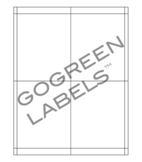 4" x 5" GoGreen label template.
