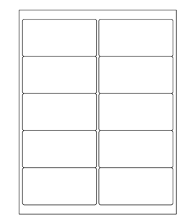 4" x 2" Clear Gloss Address Labels - Xtra Clear Gloss Polyester with Permanent Adhesive